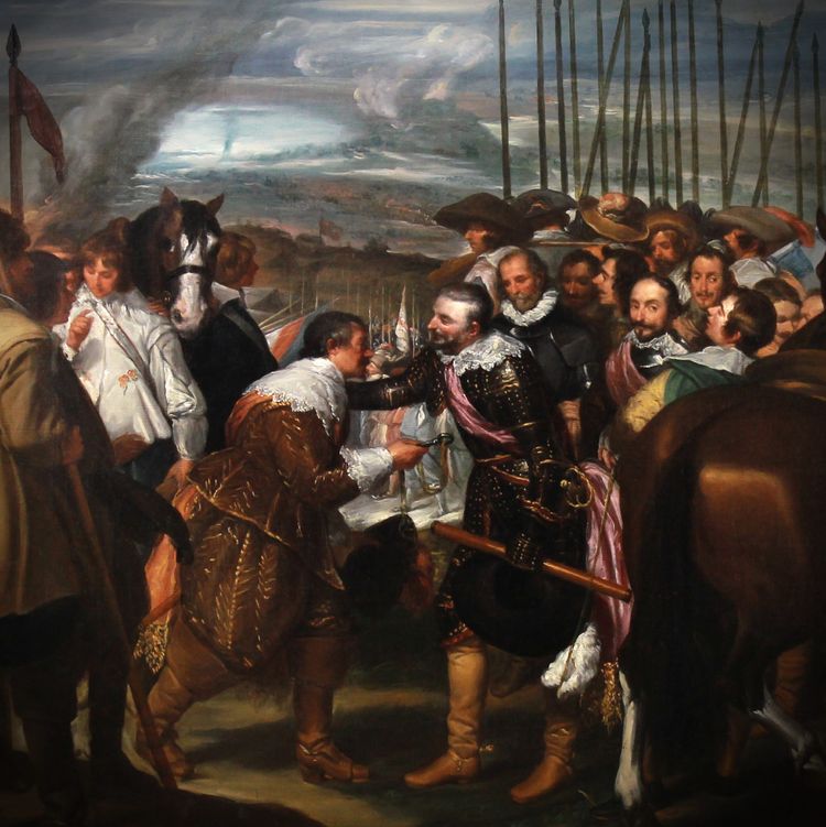 oil on canvas Historical Scene " The Surrender of Breda "after Diego Velasquez 1890