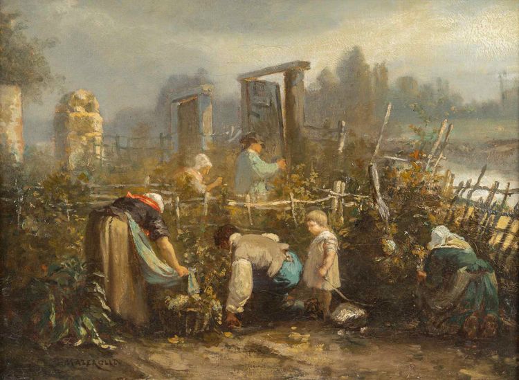 Alexis Joseph Mazerolle (1826-1889) Die Weinlese, Öl auf Leinwand, circa 1850-1860