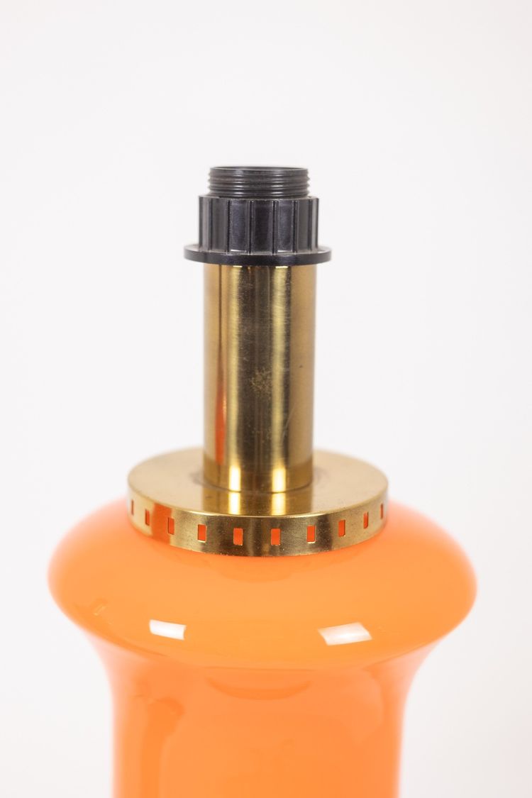 Coppia di lampade in vetro arancione. Anni '70. Codice articolo: LS6353387A