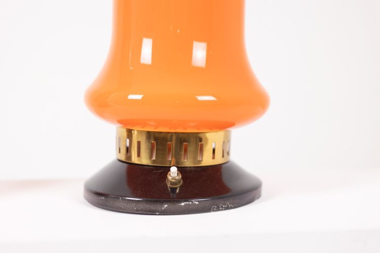 Coppia di lampade in vetro arancione. Anni '70. Codice articolo: LS6353387A