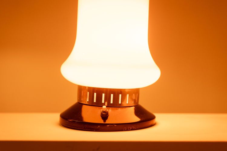 Coppia di lampade in vetro arancione. Anni '70. Codice articolo: LS6353387A