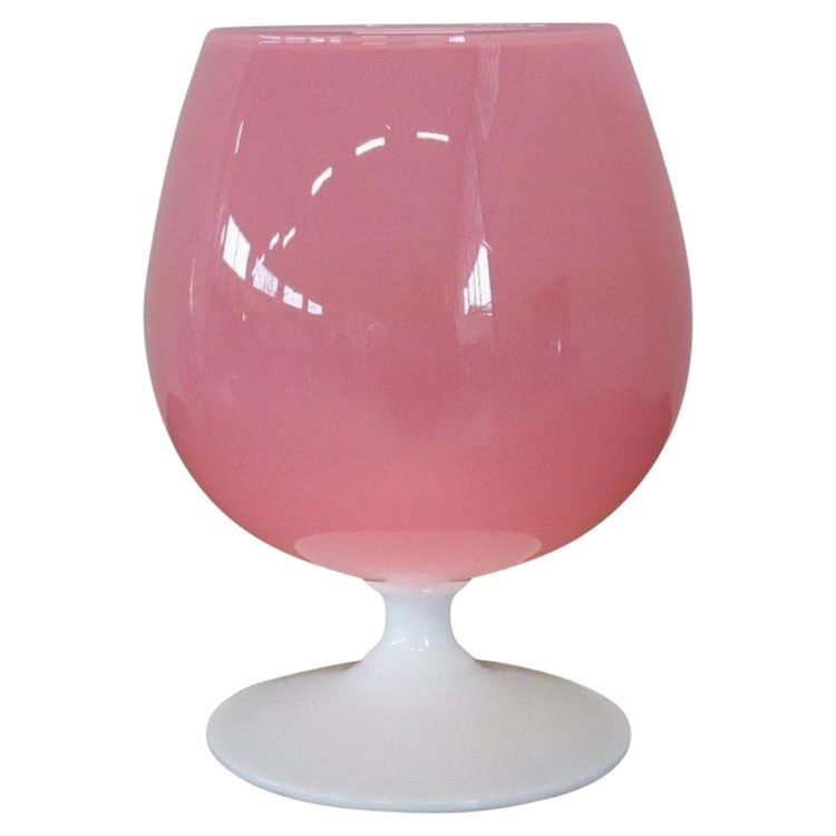 Italian Vase in Pink Murano Art Glass, 1960s