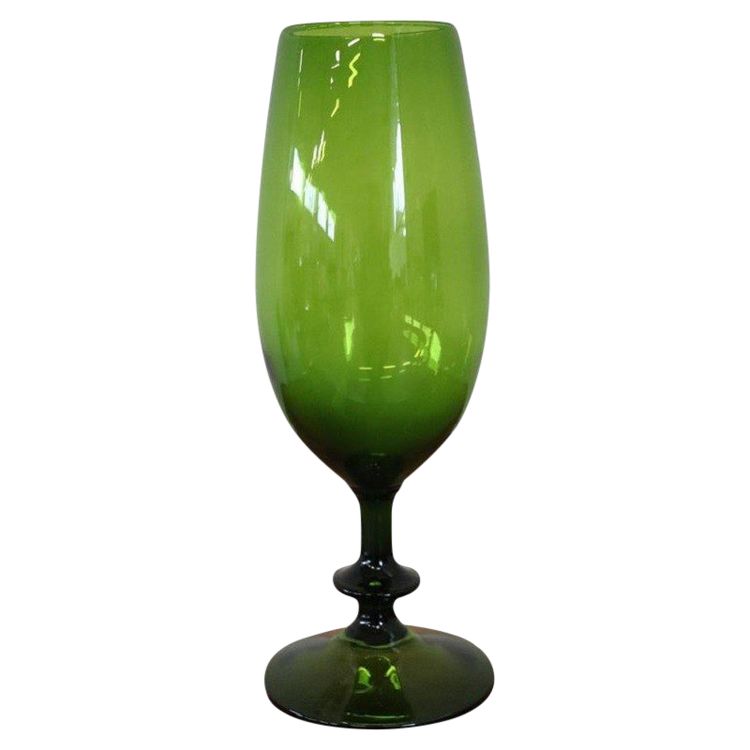 Vase En Verre Art Vert, Italie, 1960s