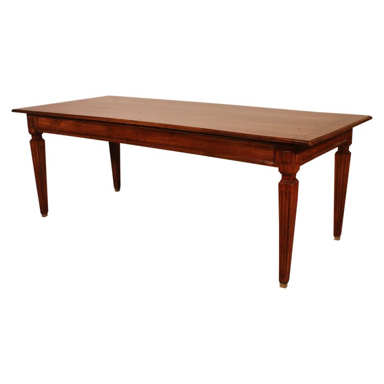 Table De Salle à Manger d'époque Louis XVI En Noyer -18° Siècle