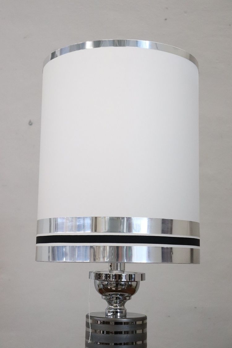 Ceramic and Chrome Table Lamp, 1970s