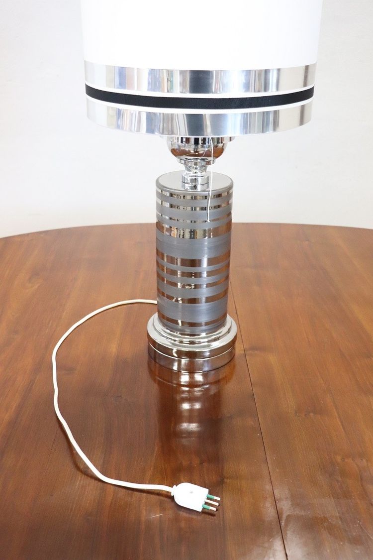 Ceramic and Chrome Table Lamp, 1970s