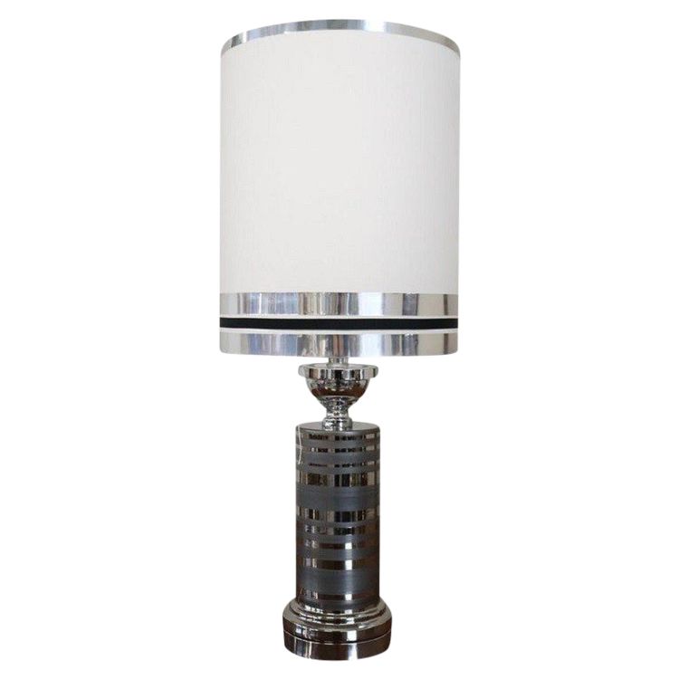 Ceramic and Chrome Table Lamp, 1970s