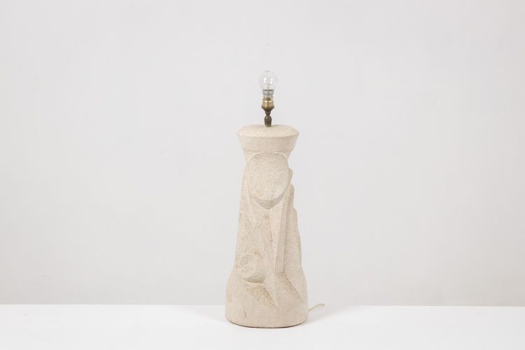 Carved stone lamp. 1970s. LS6371576P