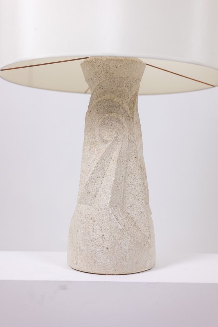 Carved stone lamp. 1970s. LS6371576P
