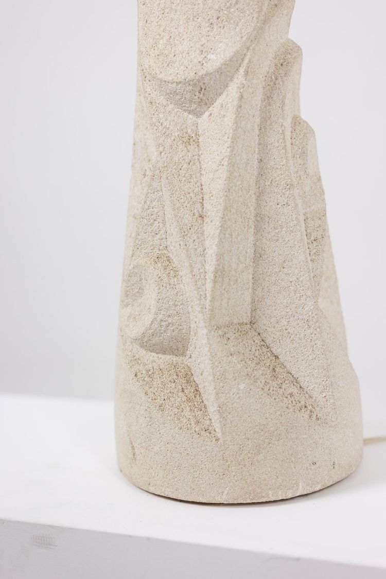 Carved stone lamp. 1970s. LS6371576P