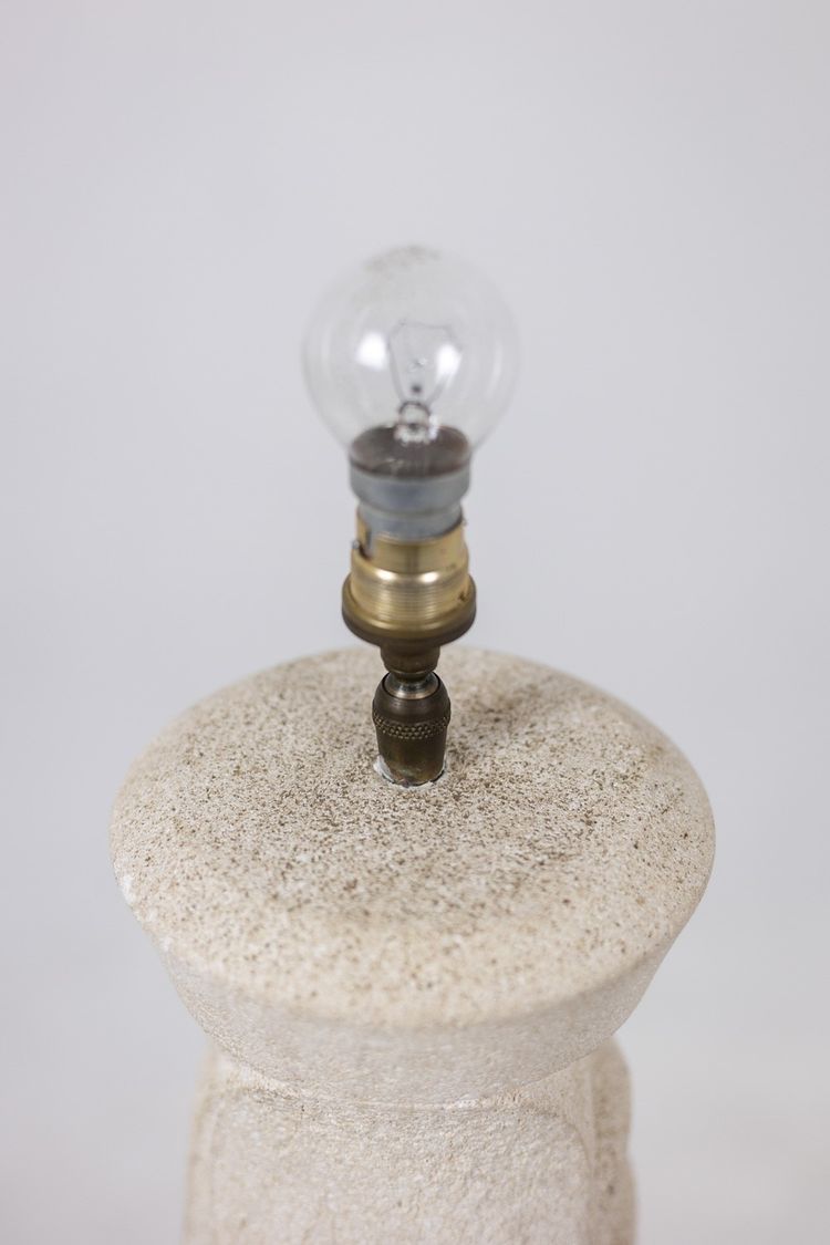 Carved stone lamp. 1970s. LS6371576P