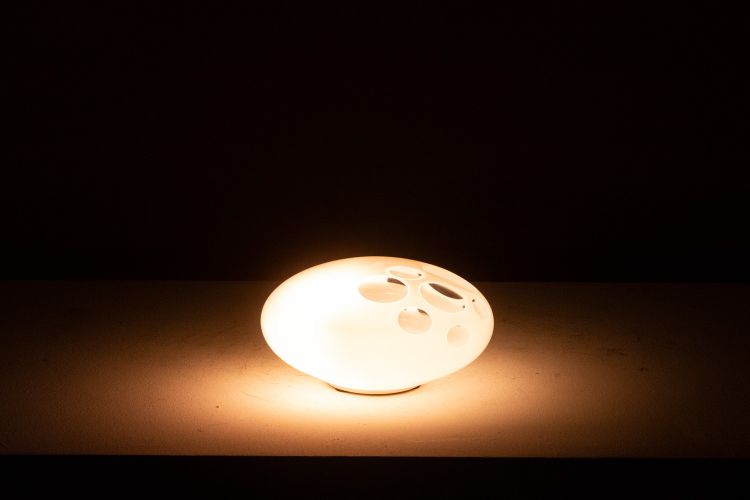 Mazzega. Murano cut glass lamp. Circa 1970. LS6403609H