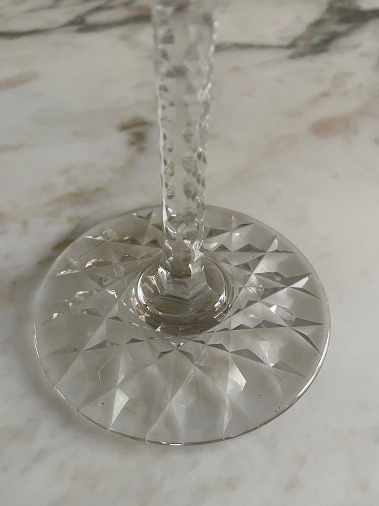 Baccarat - Modèle Cavour 6 Verres à Vin Du Rhin Roemer En Cristal H: 18,5 cm