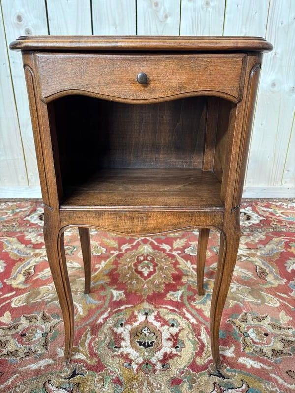 Pair of Louis XV style bedside tables in beech
