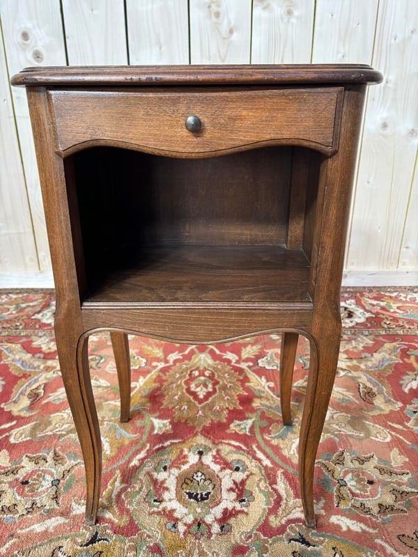 Pair of Louis XV style bedside tables in beech