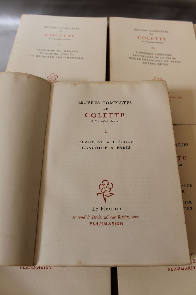 Colette Complete works in 15 volumes published by Le Fleuron 1948