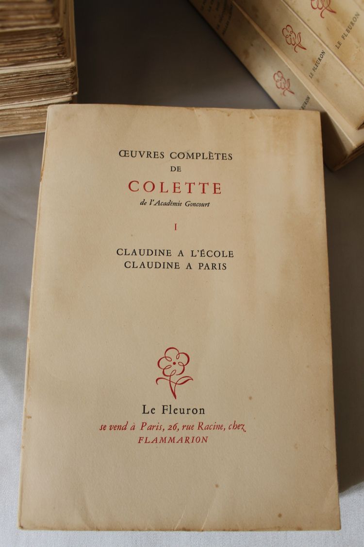 Colette Complete works in 15 volumes published by Le Fleuron 1948