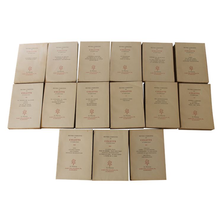 Colette Complete works in 15 volumes published by Le Fleuron 1948