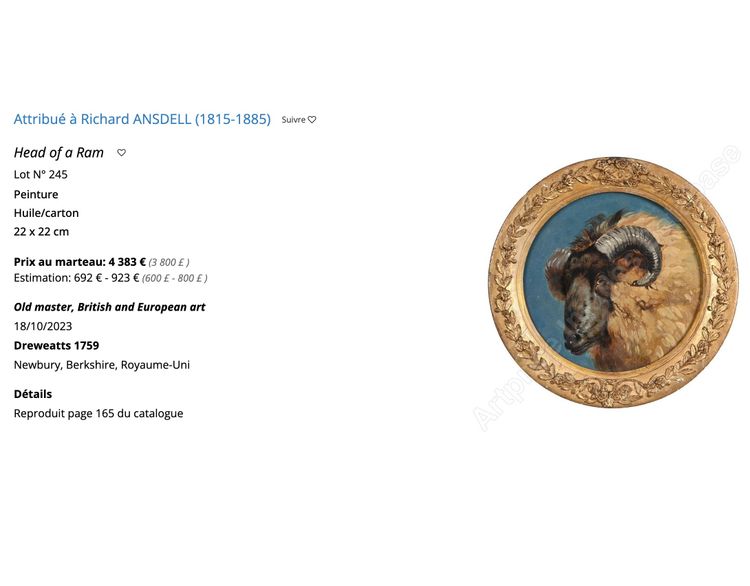 Peinture à l'huile sur toile du XIXe siècle, scène de chasse avec chiens et cerfs