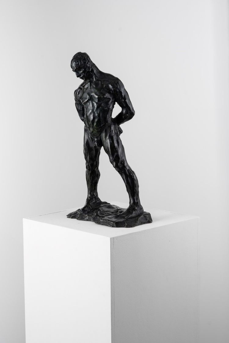 Scultura in bronzo raffigurante un nudo maschile