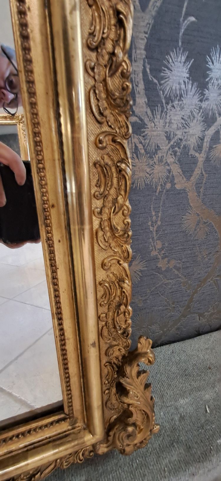 Specchio d'epoca Napoleone III 169 x 100
