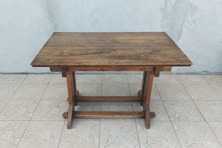 Set of table and 4 mountain chairs in solid oak