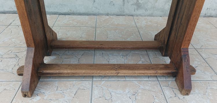 Set of table and 4 mountain chairs in solid oak