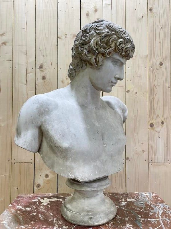 Bust of Antinous dit antinoüs dicouen in plaster model of the Louvre