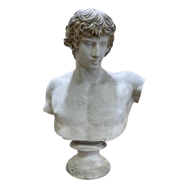 Bust of Antinous dit antinoüs dicouen in plaster model of the Louvre