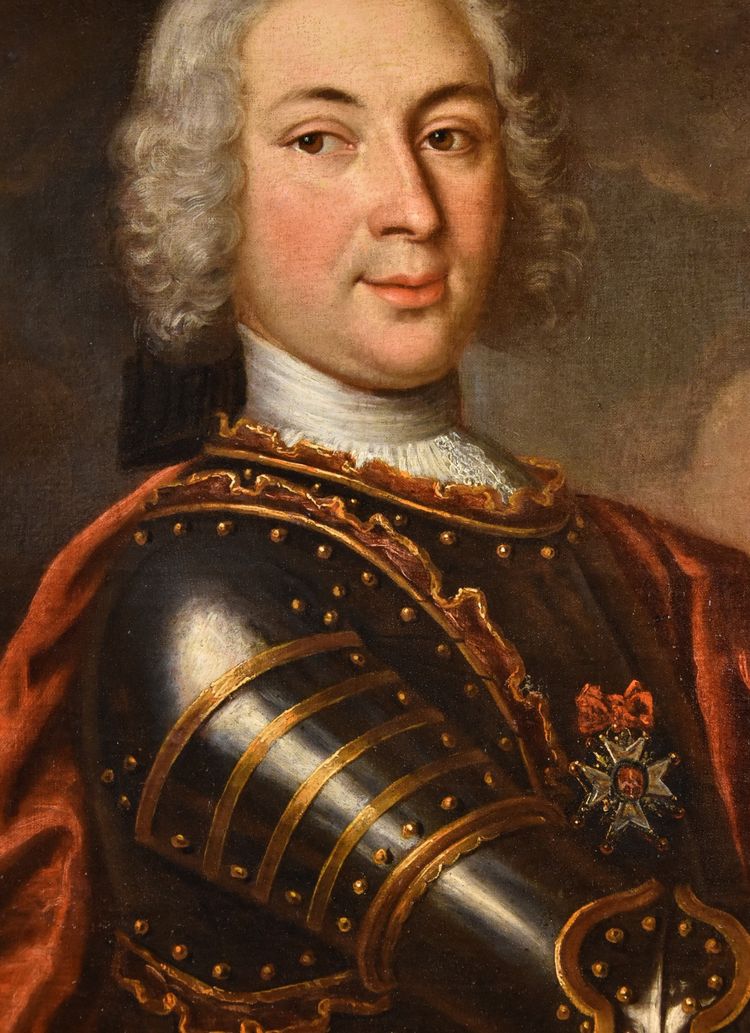 Gentleman in Rüstung, Hyacinthe Gigaud (Perpignan 1659 - Paris 1743) Schule von