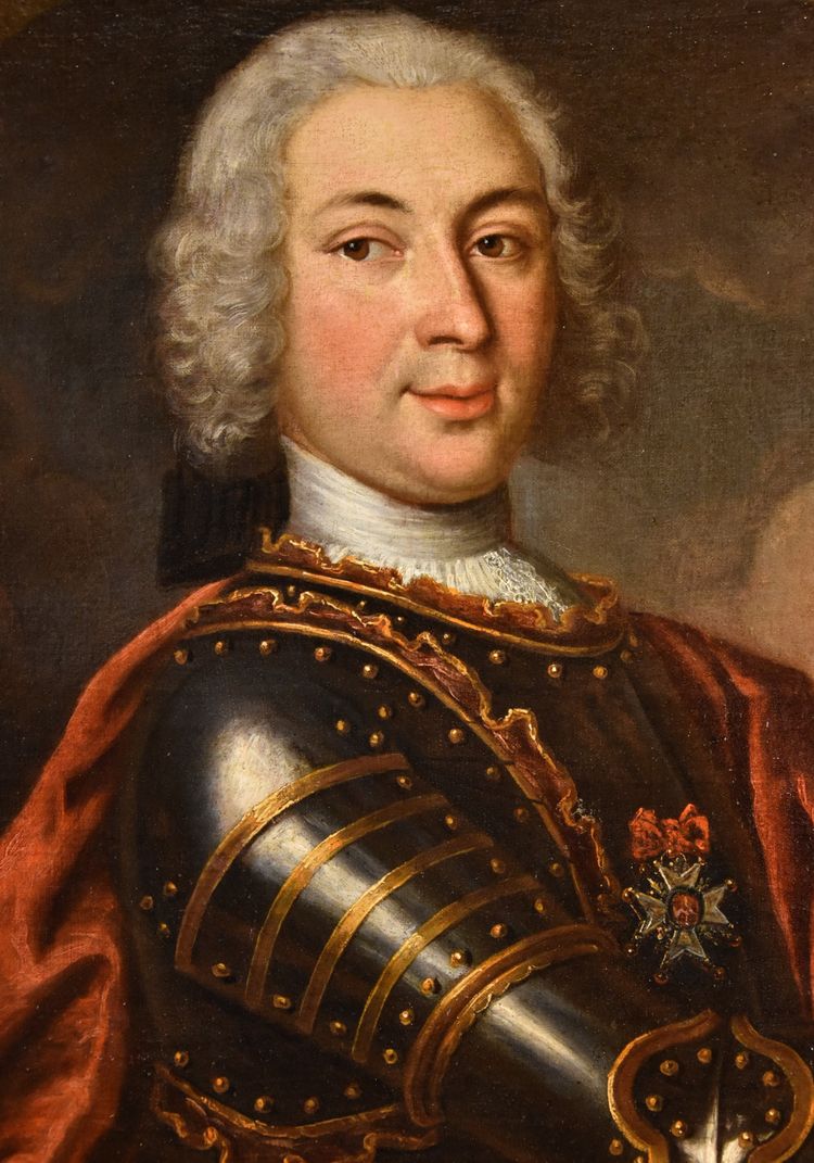 Gentleman in Rüstung, Hyacinthe Gigaud (Perpignan 1659 - Paris 1743) Schule von