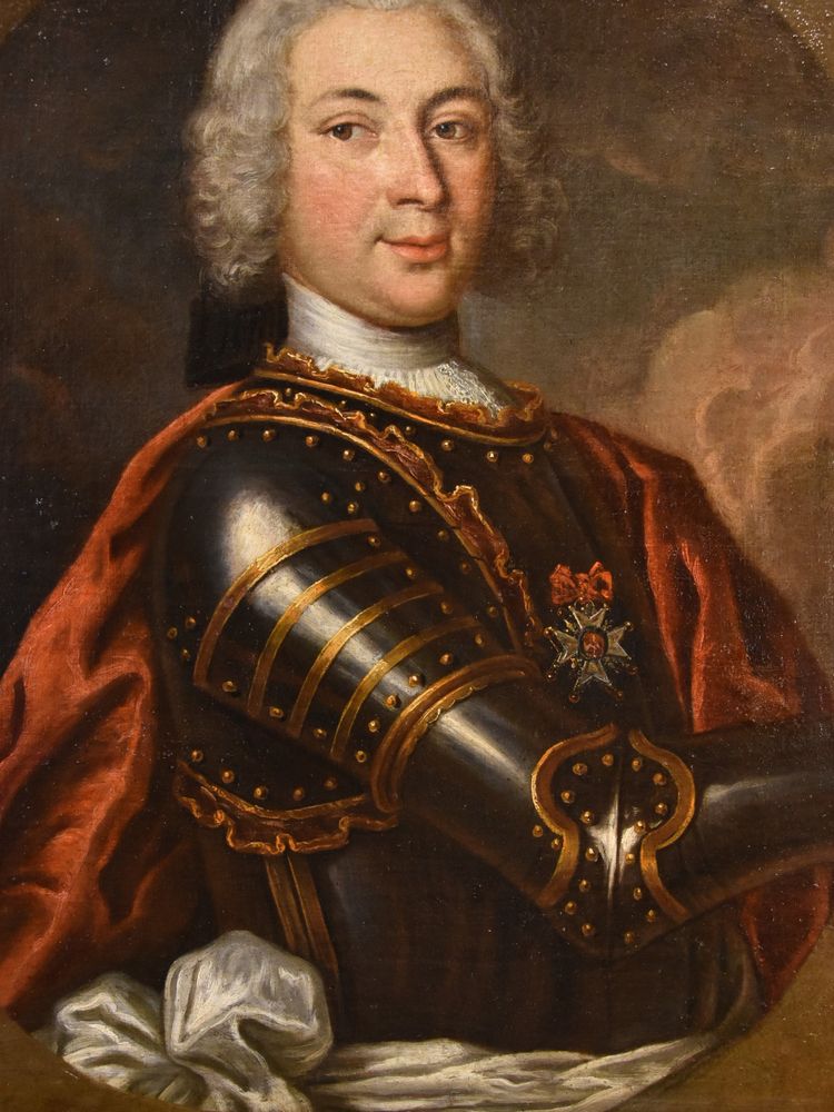 Gentleman in Rüstung, Hyacinthe Gigaud (Perpignan 1659 - Paris 1743) Schule von