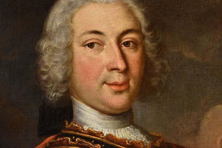 Gentleman in Rüstung, Hyacinthe Gigaud (Perpignan 1659 - Paris 1743) Schule von