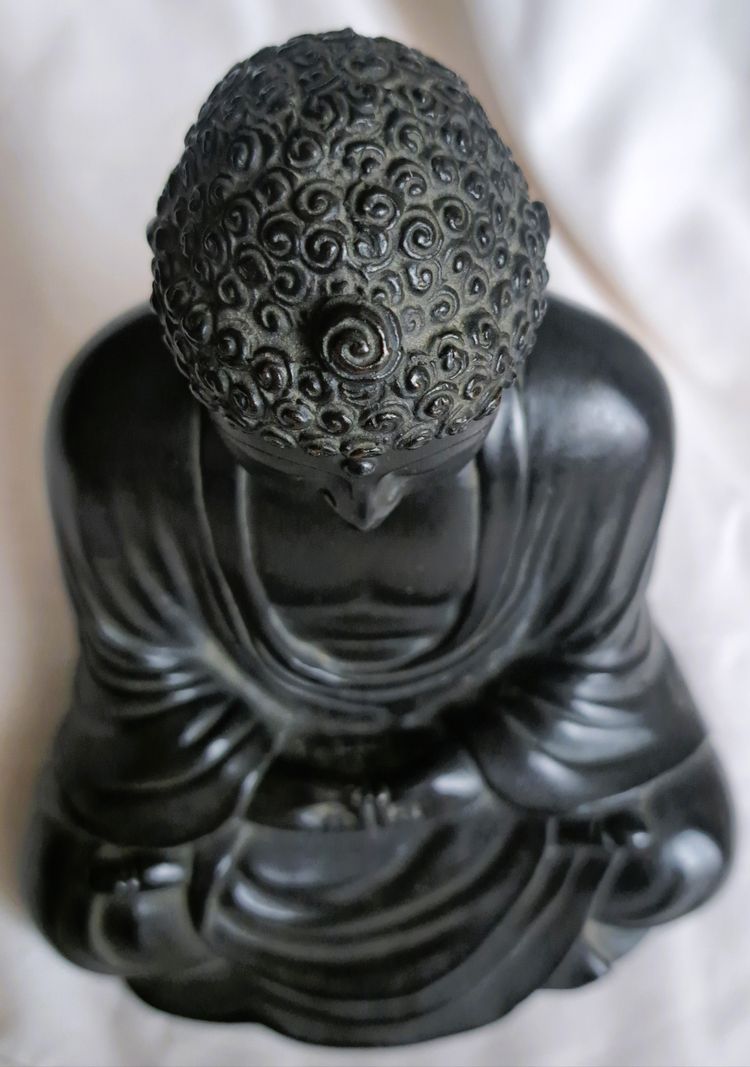 Statue d'art d'Asie représente un bouddha en bronze 