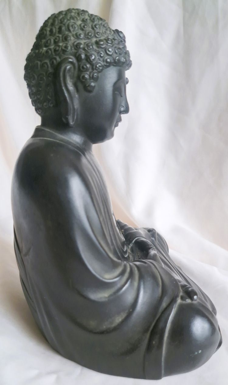 Statue d'art d'Asie représente un bouddha en bronze 