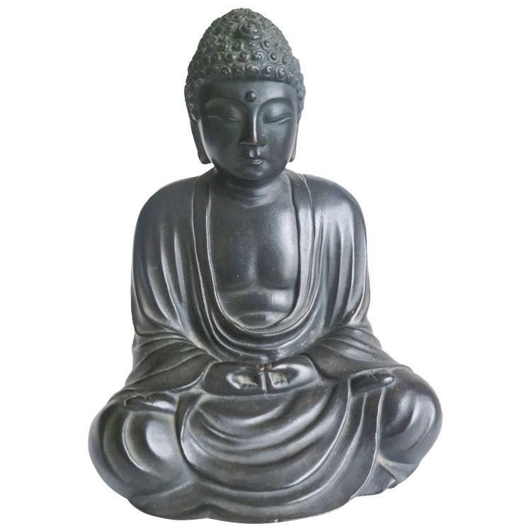 Statue d'art d'Asie représente un bouddha en bronze 