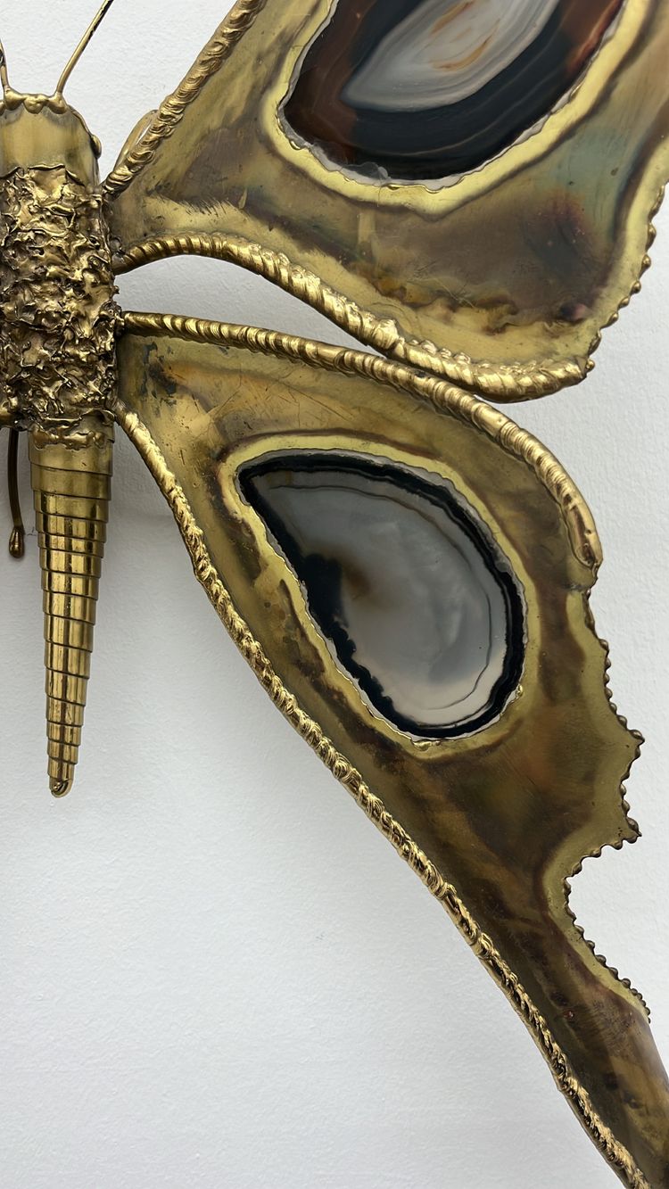 Henri FERNANDEZ Pair of Papillon sconces