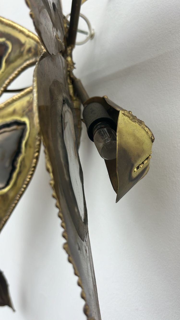 Henri FERNANDEZ Pair of Papillon sconces