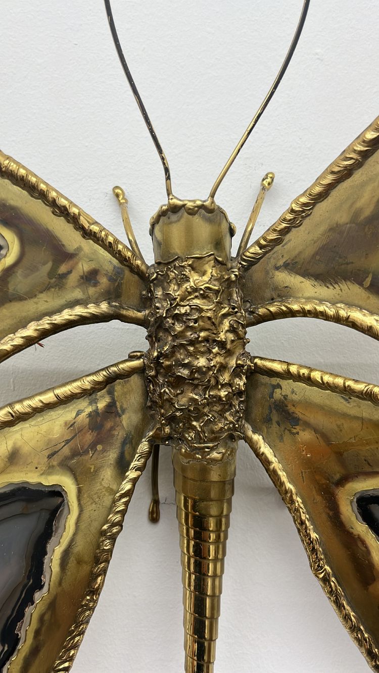 Henri FERNANDEZ Pair of Papillon sconces