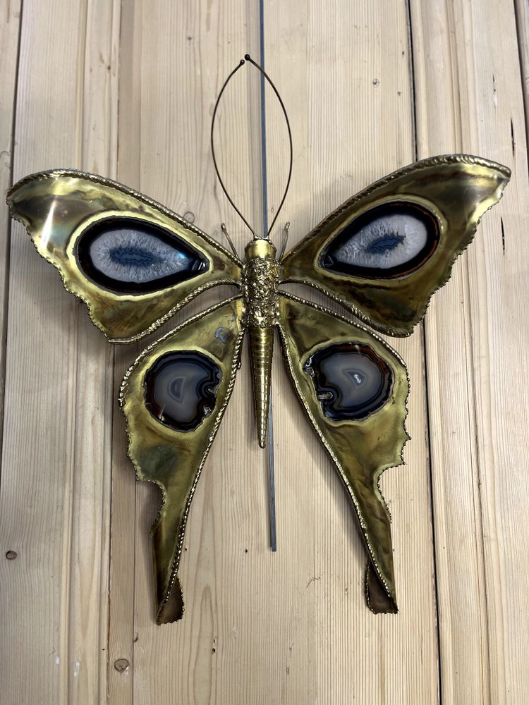 Henri FERNANDEZ Pair of Papillon sconces