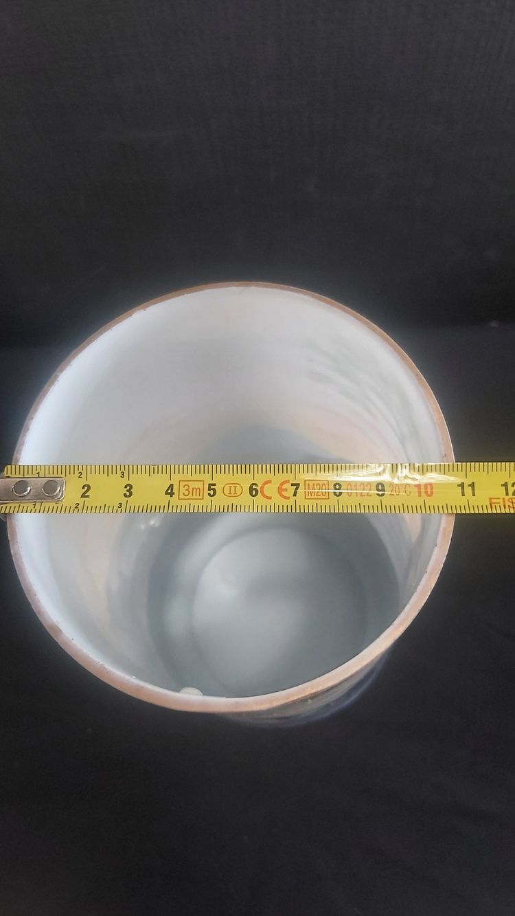 Vase aus Opalglas mit Heidehahndekor 