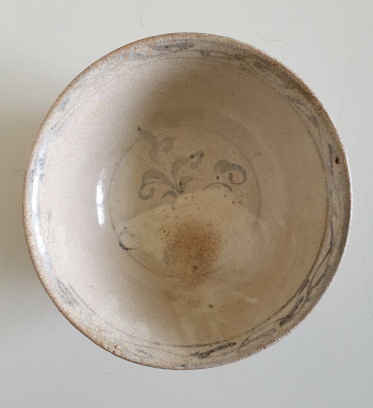 Vietnamese stoneware bowl with floral decoration bowl ca 15th c - 16th c