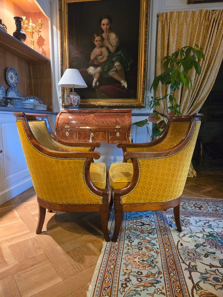 Pair of Gondola Seats, Attributed to A. Gaillard, Empire Period (1804-1815)