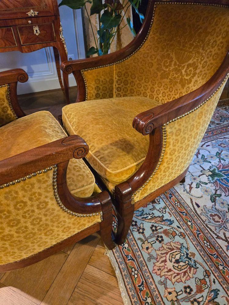 Pair of Gondola Seats, Attributed to A. Gaillard, Empire Period (1804-1815)