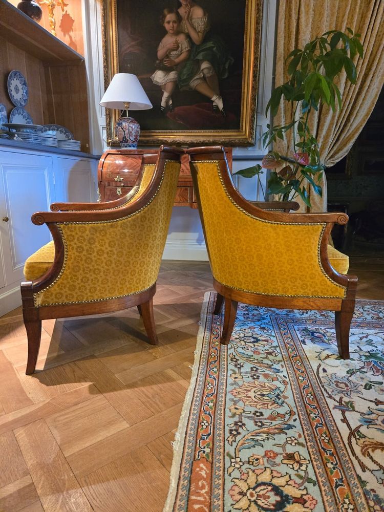 Pair of Gondola Seats, Attributed to A. Gaillard, Empire Period (1804-1815)