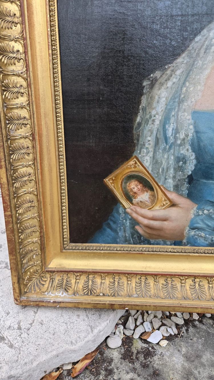 Ritratto di donna in miniatura, periodo Impero