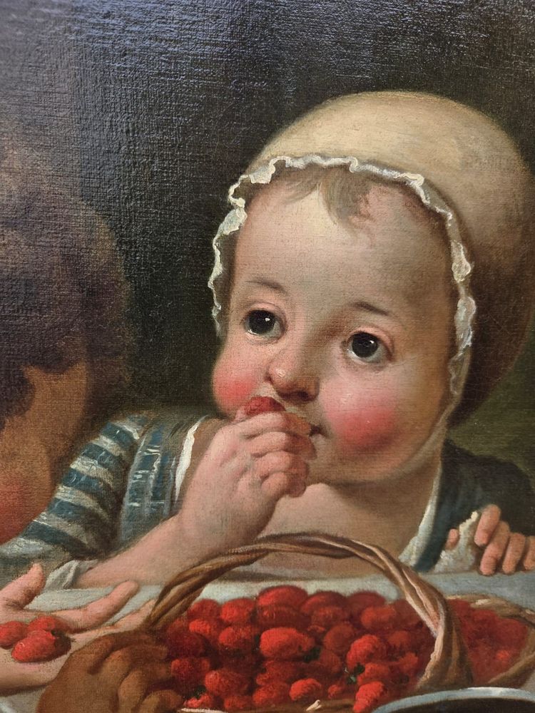 Enfants Goûtant Des Fraises – Attribué à Gaspard Gresly (1712–1756)