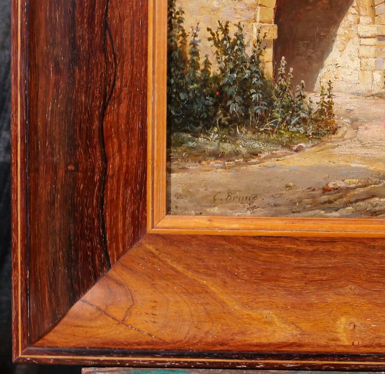 Christian BRUNE 1793-1849 Landschaft mit einer Brücke, Gemälde um 1820-30 Romantik Bertin