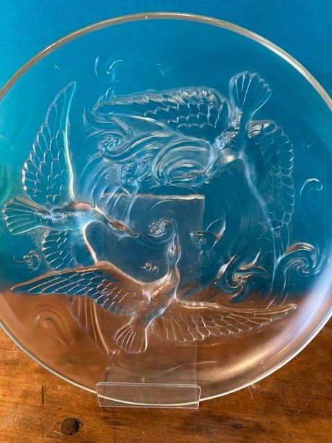 Vogelschale - Milchglas - Art Deco - Verlys France