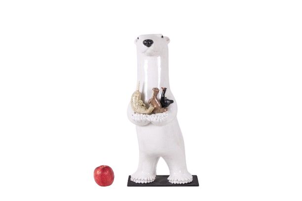 Valérie Courtet. Bear presenting 3 animals. Contemporary. LS64211605M